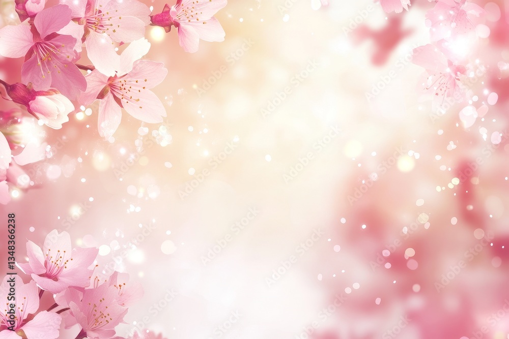 Delicate Pink Cherry Blossoms in Springtime Delicate Pink Cherry Blossoms in Springtime