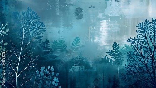 Abstract minimalist floral background