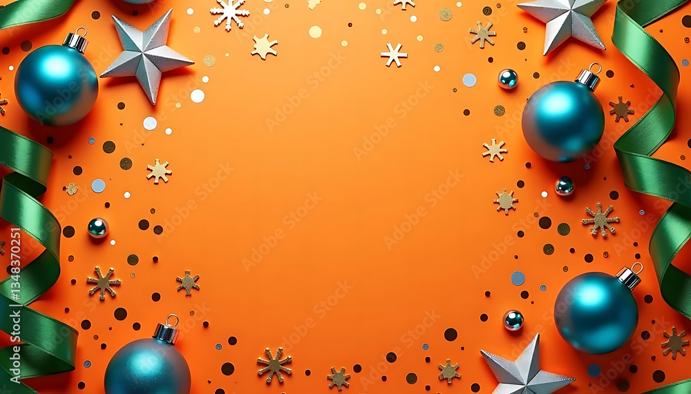 Fototapeta premium christmas background with baubles