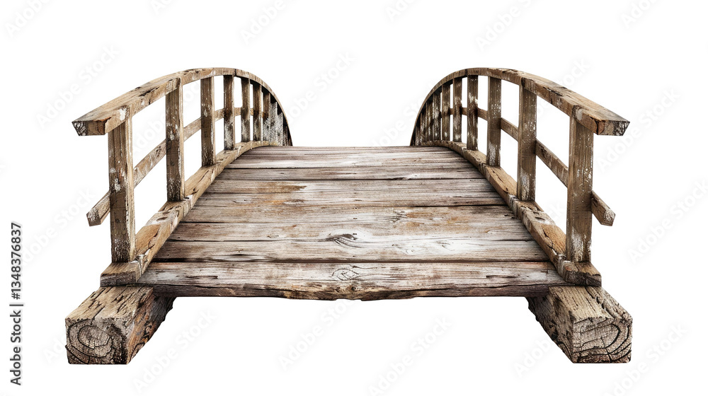 custom made wallpaper toronto digitalold wooden foot bridge isolated on transparent white background, clipping path