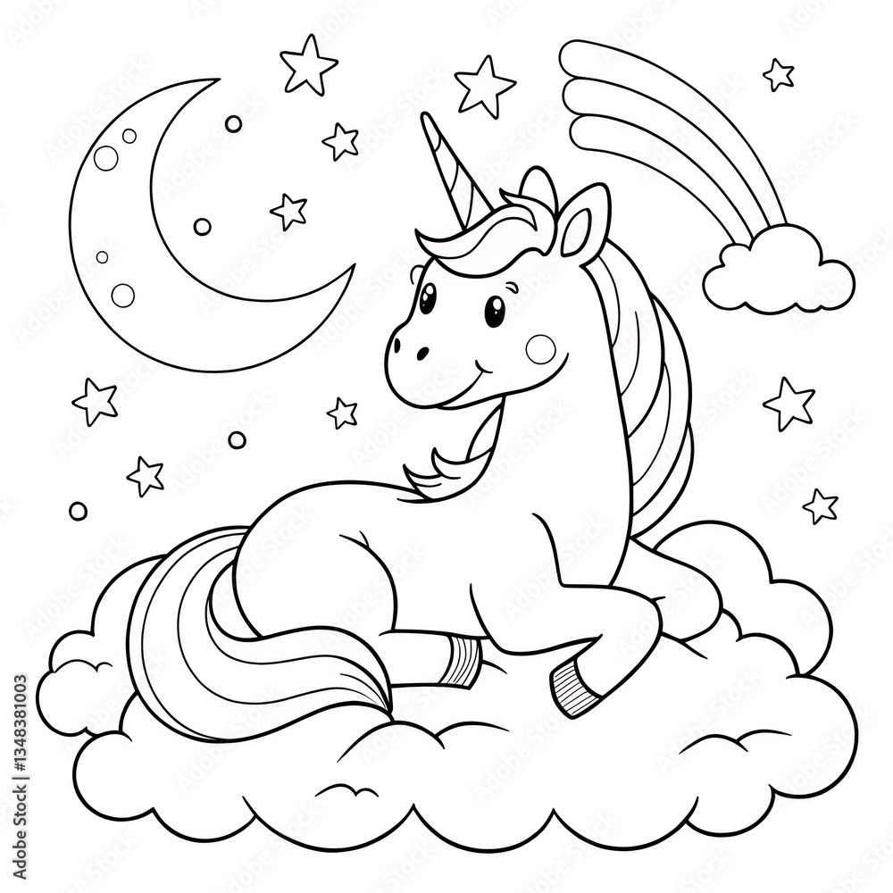 Fototapeta premium Magic Unicorn Silhouette