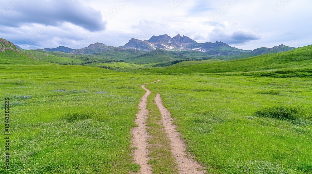 Fototapeta premium Mountain Meadow Path