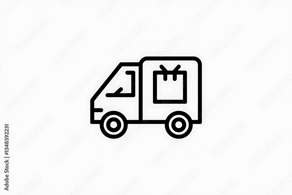 Delivery Truck Icon: A Simple Vector Illustration Delivery Truck Icon: A Simple Vector Illustration