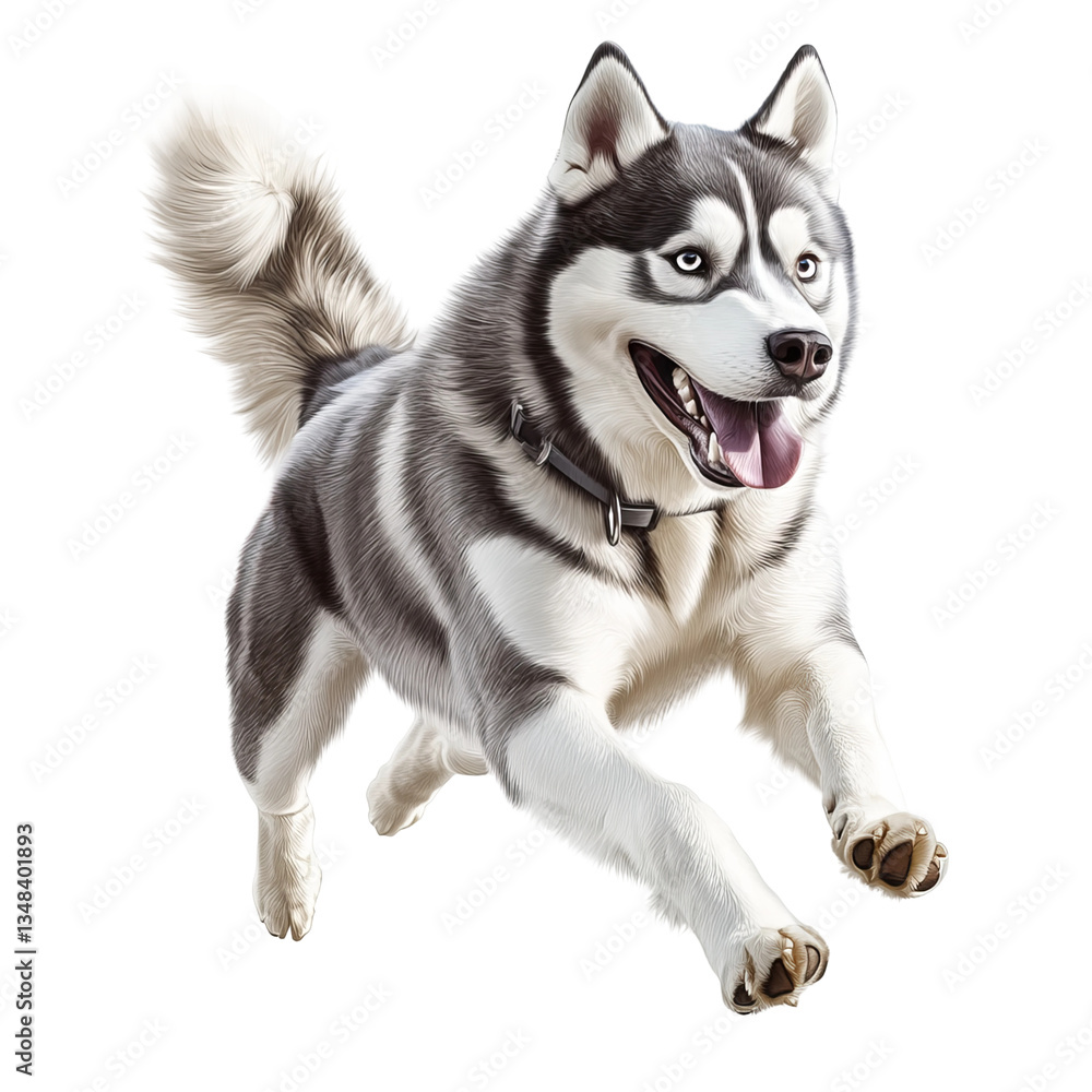 siberian husky dog isolated on transparent background siberian husky dog isolated on transparent background