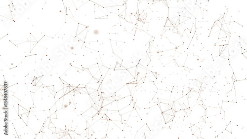 Obraz na płótnie Internet of things connection science effect. Digital network plexus blockchain technology connecting dot network web abstract on white background w salonie