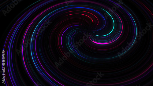 Obraz na płótnie High speed line abstract technology background digital fiber hi tech concept. speed light circle line motion blur on dark background, data transfer simulation. w salonie