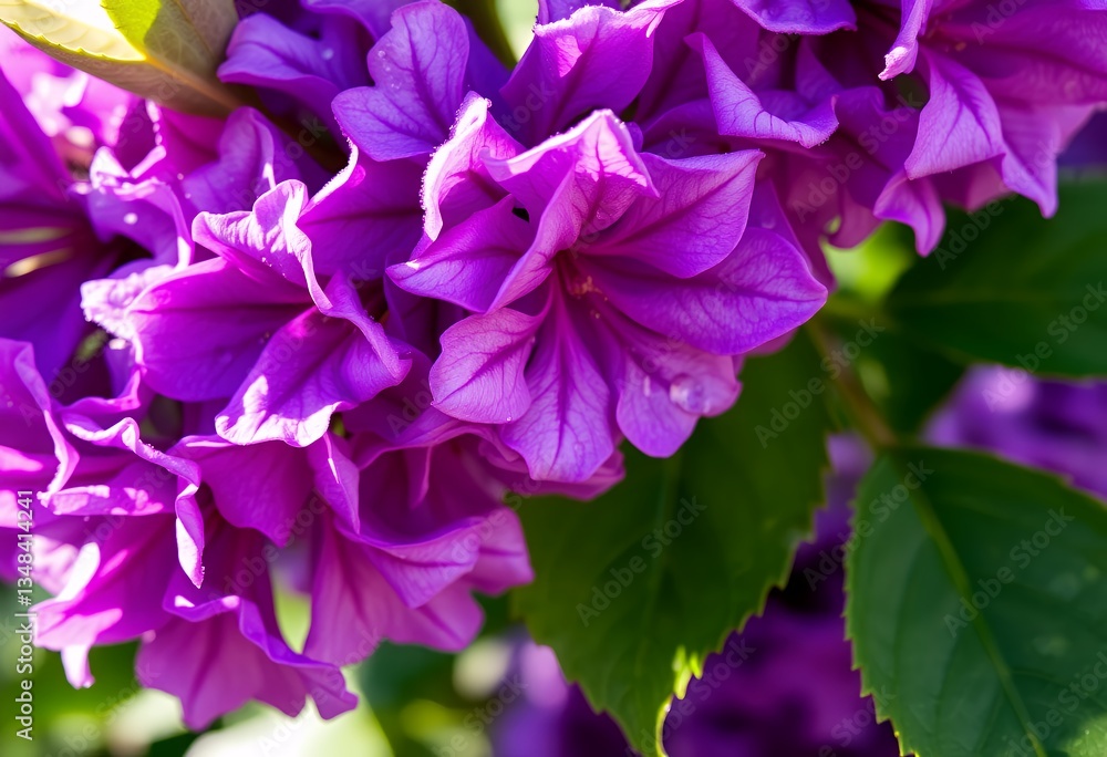 Blooming Azalea Bush Displaying Vibrant Purple Flowers in Natural Sunlight Blooming Azalea Bush Displaying Vibrant Purple Flowers in Natural Sunlight