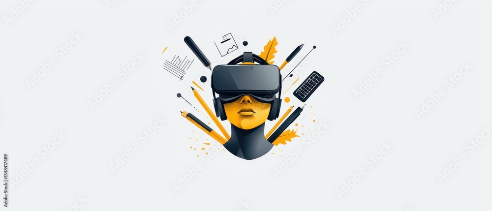 Pixel Art VR Headset Abstract Design Pixel Art VR Headset Abstract Design