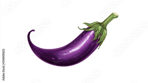 Aubergine Still Life: Vibrant Purple Eggplant, Culinary Delight, Exquisite Taste, and Versatile Ingredient for Global Cuisine