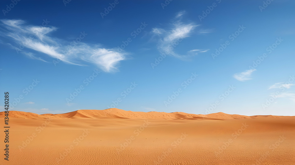 Vast Desert Landscape With Ancient Structures Vast Desert Landscape With Ancient Structures