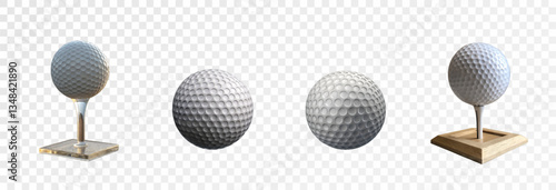 Realistic sports balls for football, basketball, handball, rugby, tennis, golf. Set of vector illustrations of balls for sports, png.