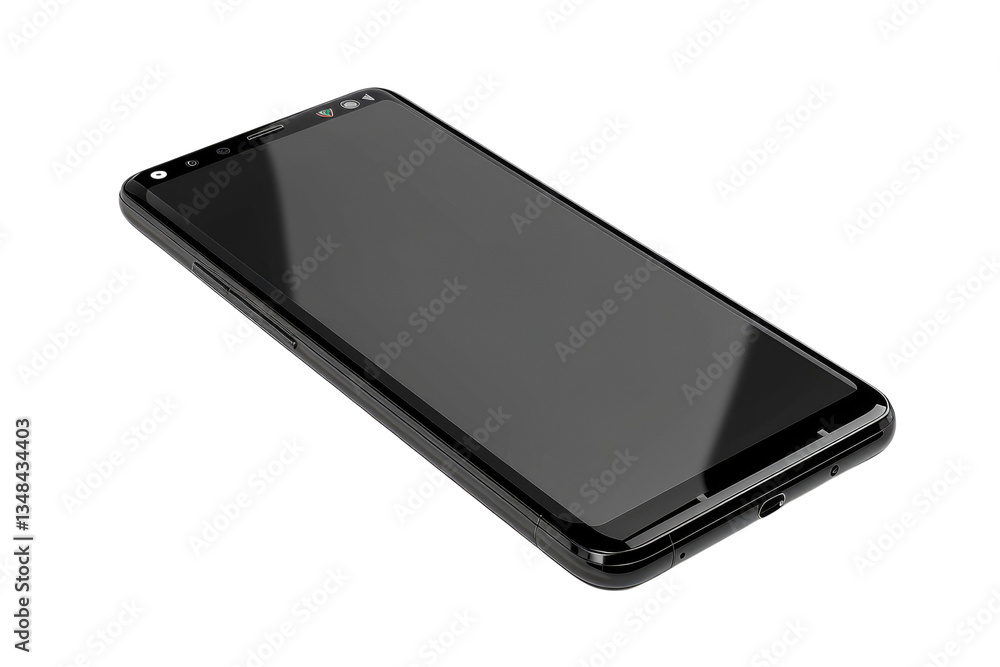 Modern smartphone isolated on white background. Macro shot of mobile phone placed on white background. Studio electronic device photography for design and print. Technology innovation device. AIG57. Modern smartphone isolated on white background. Macro shot of mobile phone placed on white background. Studio electronic device photography for design and print. Technology innovation device. AIG57.