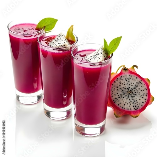 Wallpaper Mural Refreshing Dragon Fruit Juice with Fresh Garnishes Torontodigital.ca