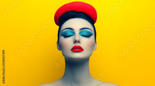 Wallpaper Mural Close-up fashion portraits bold makeup and vibrant colors in studio photography Torontodigital.ca