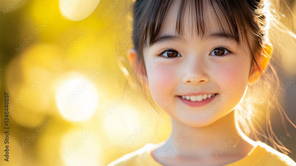 Fototapeta premium 笑顔が輝く日本人の女の子