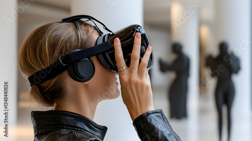 Urban environment meets innovation virtual reality in modern art gallery