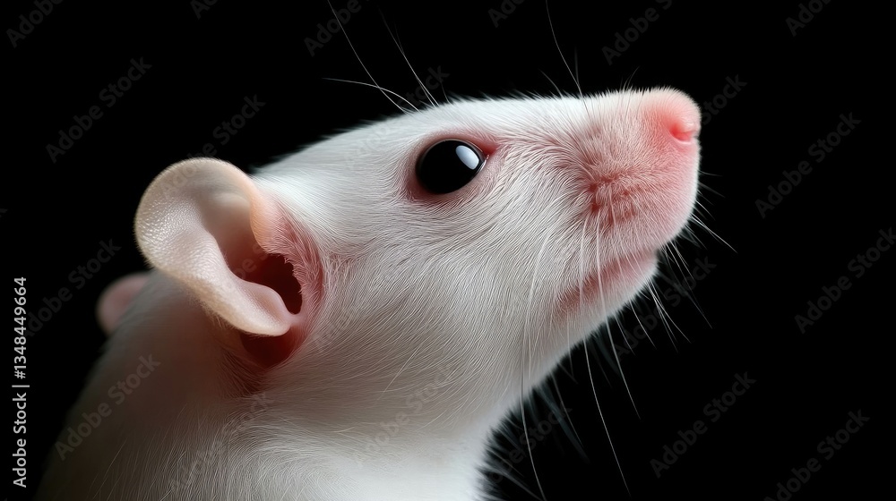 Obraz premium Close-up of a white rat