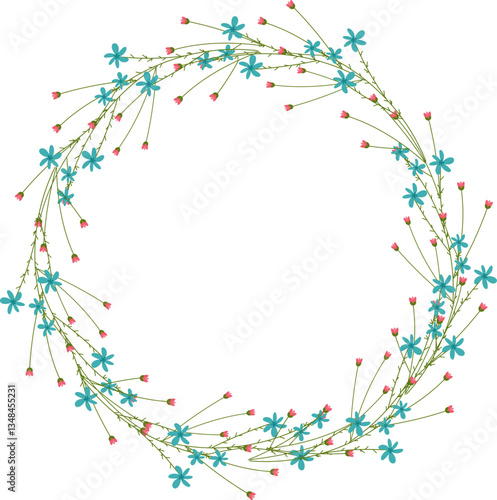 red wildflowers simple design closeup vector for design decoration