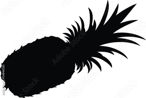 Pineapple silhouette ananas vector illustration,Pineapple vector