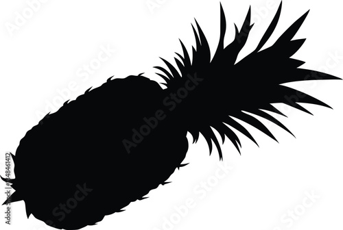 Pineapple silhouette ananas vector illustration,Pineapple vector
