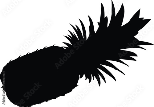Pineapple silhouette ananas vector illustration,Pineapple vector