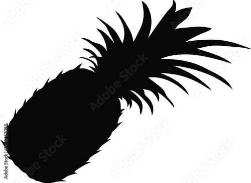 Pineapple silhouette ananas vector illustration,Pineapple vector