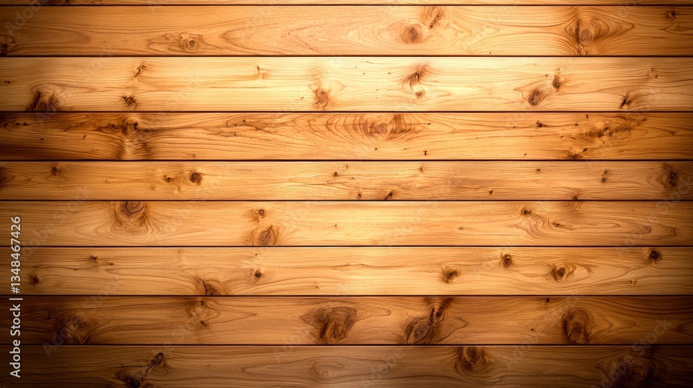 Naklejka premium Wooden wall texture background natural setting high-resolution image warm lighting