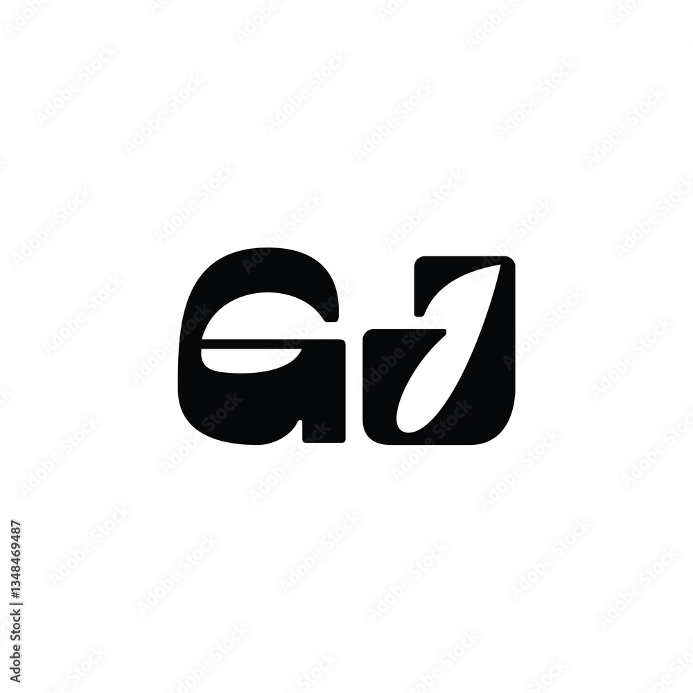 GJ monogram logo design letter text name symbol monochrome logotype alphabet character simple logo GJ monogram logo design letter text name symbol monochrome logotype alphabet character simple logo
