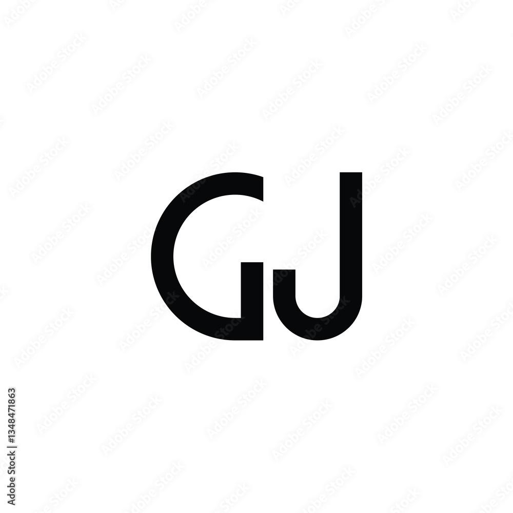 GJ monogram logo design letter text name symbol monochrome logotype alphabet character simple logo GJ monogram logo design letter text name symbol monochrome logotype alphabet character simple logo