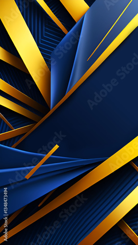Abstract navy blue and yellow background with pencil sketch texture and colorful lines. Vertical mobile wallpaper 9:16