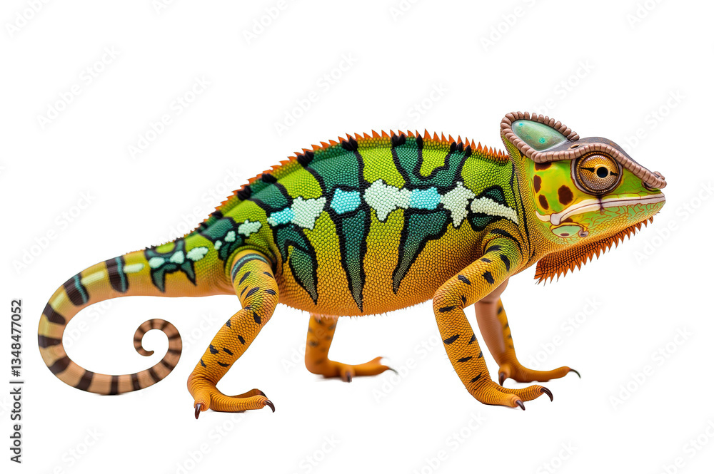 Obraz premium Chameleons Vibrant Colors and Nature’s Camouflage