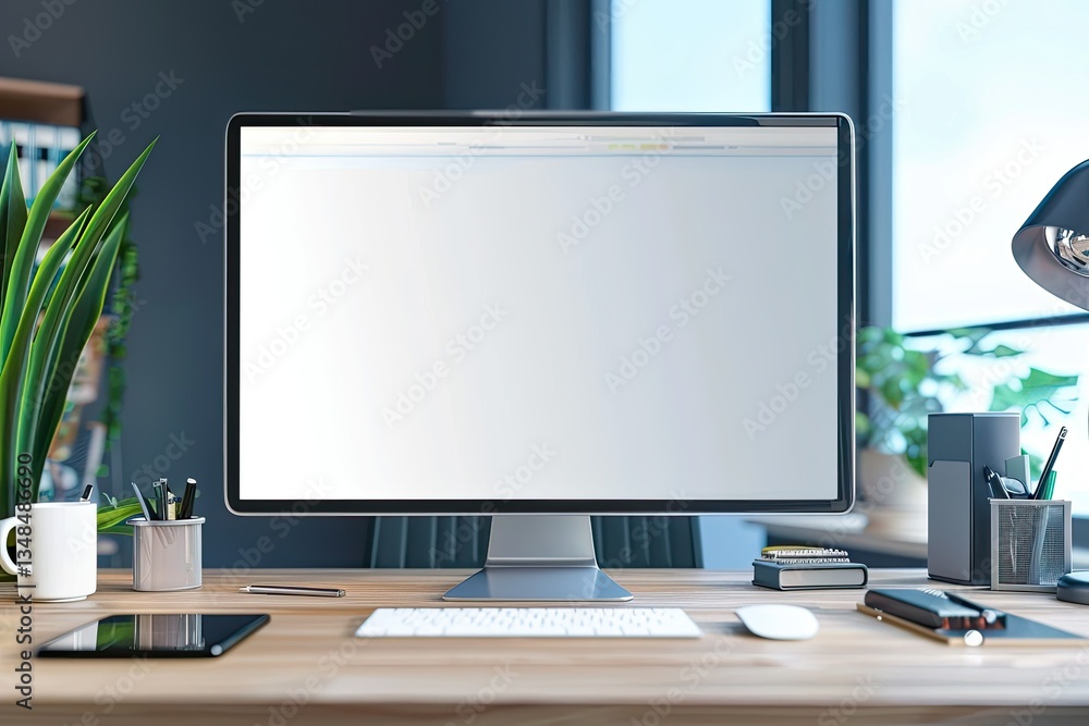 Flawless Visual of Office Desk Top Table with Office Supplies, Workspace and Copy Space Flawless Visual of Office Desk Top Table with Office Supplies, Workspace and Copy Space