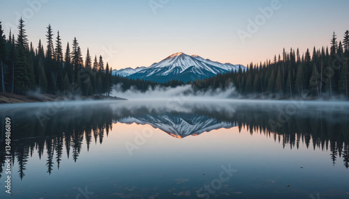 Wallpaper Mural sunrise over the lake Torontodigital.ca