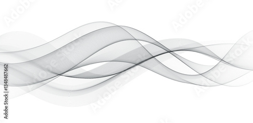 Abstract vector background, transparent waved lines for brochure, website, flyer design. Color smoke wave.