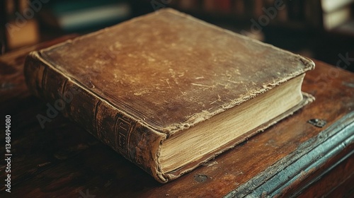 Antique Book: Aged Leather, History's Pages
