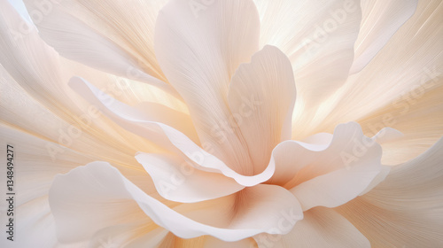 Floral Concept: Delicate Bloom Unveiling its Heart; Elegant Abstract for web, social media, marketing materials and artistic projects