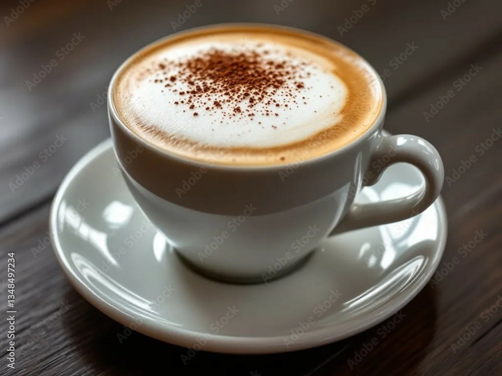 Smooth and Frothy Cappuccino with Cocoa Dusting Smooth and Frothy Cappuccino with Cocoa Dusting