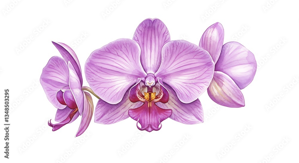 Fototapeta premium Orchid Bloom AI Generated