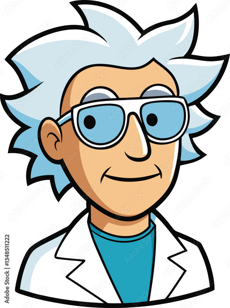 Professor with wild silver hair and futuristic glasses. capturing the unique personality and the spark of knowledge. Professor with wild silver hair and futuristic glasses. capturing the unique personality and the spark of knowledge.