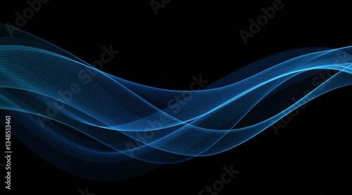 Abstract shiny color gold wave luxury background