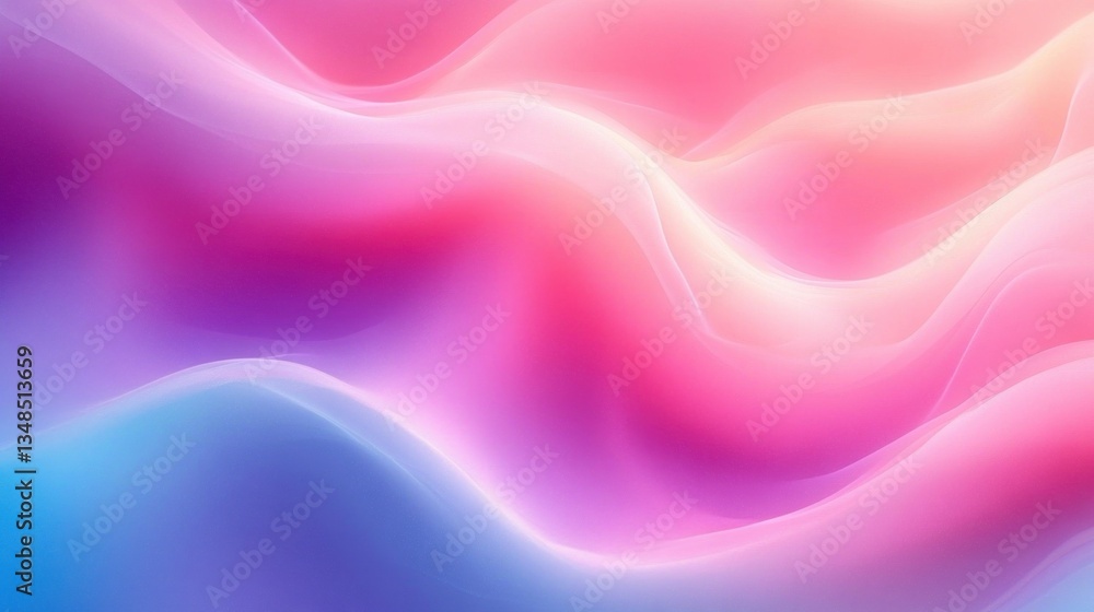 Obraz premium Pastel Gradient Abstract Art with Smooth Waves and Digital Design Inspiration