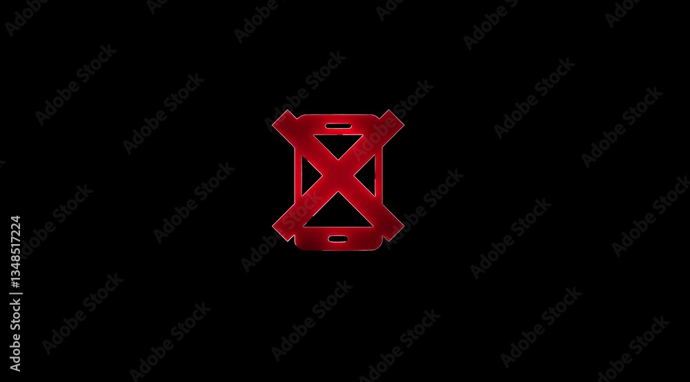 No smart phone icon animation on black color background. No smart phone icon animation on black color background.