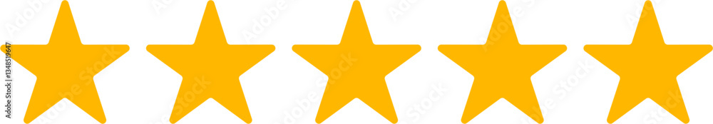 Obraz premium star icon pack on transparent background