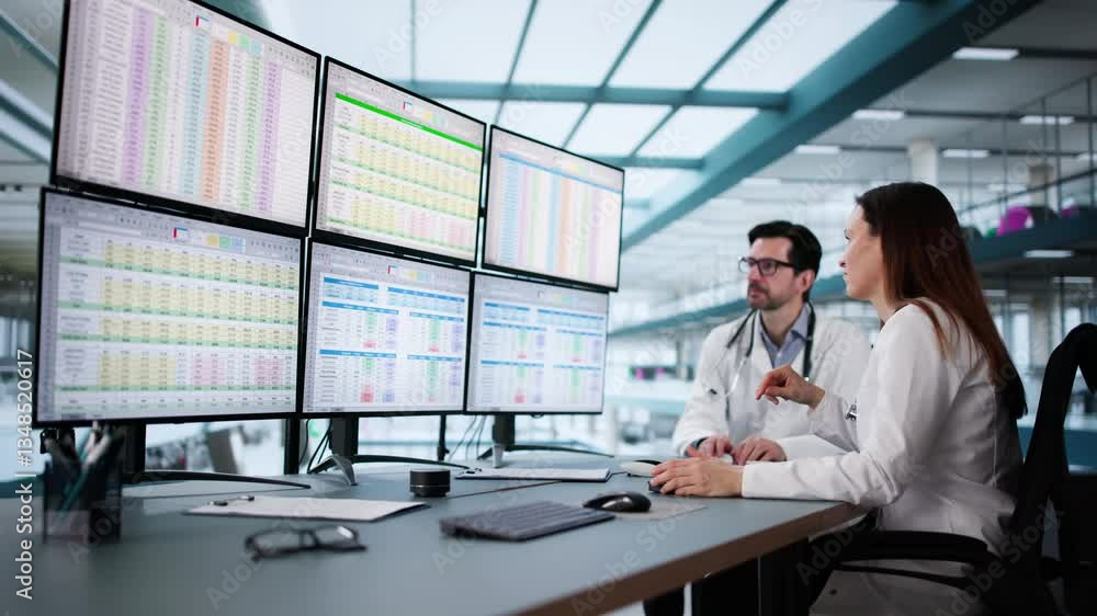 Hospital Doctor Using Spreadsheet For Billing Codes Hospital Doctor Using Spreadsheet For Billing Codes