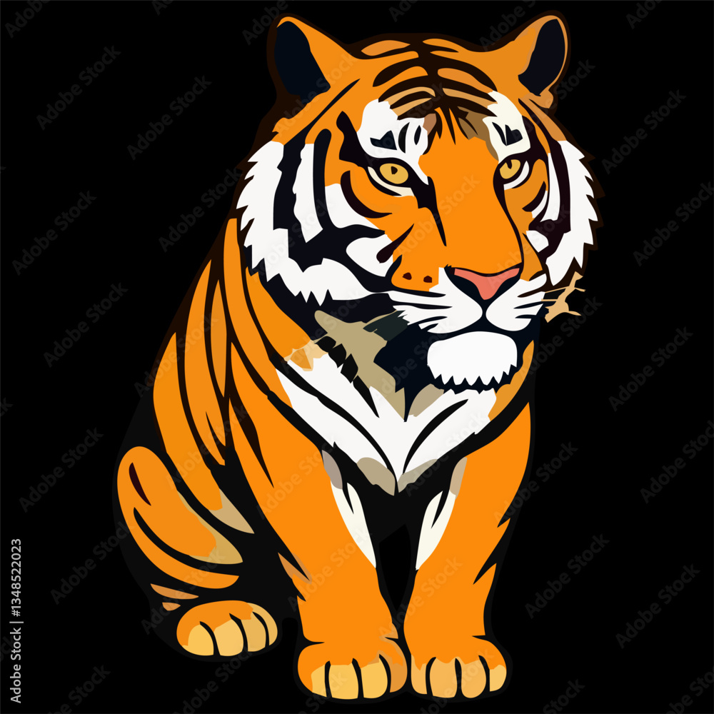Fototapeta premium tiger head vector