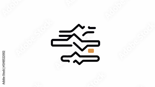 Modern Data Transfer Vector Icon for Technology and Network Concepts, Minimalist Design Symbolizing Digital Connectivity and Information Exchange