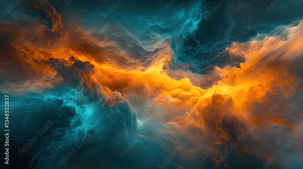 Fototapeta premium Nubes coloridas en el cielo