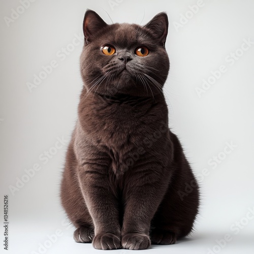 Gato marrón con ojos anaranjados