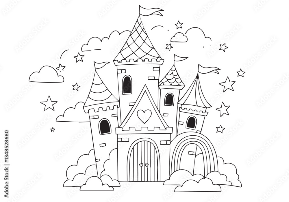 Castle Coloring Page Castle Coloring Page