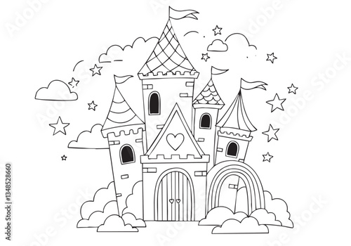 Castle Coloring Page